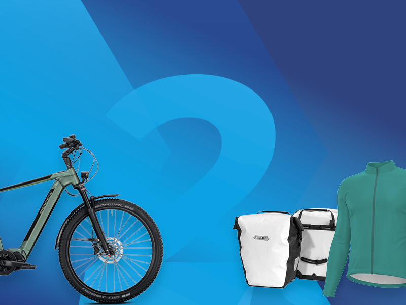 Slider Gewinnspiel mobil mit E-Bike, Bekleidung & Taschen