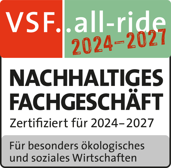 VSF ..all-ride Werkstatt Logo, nachhaltiges Fachgeschäft